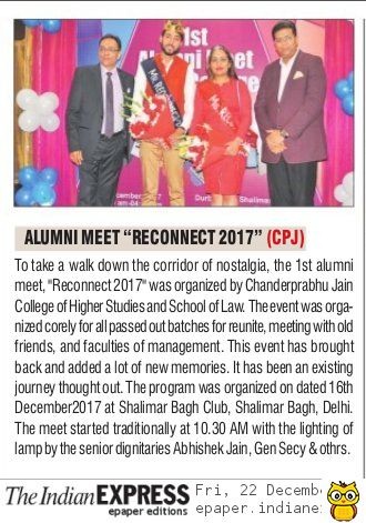 Reconnect 2017 <br> INDIAN  EXPRESS