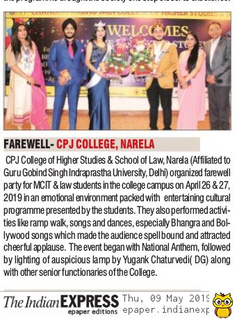 Farewell Party 2019<br> INDIAN EXPRESS