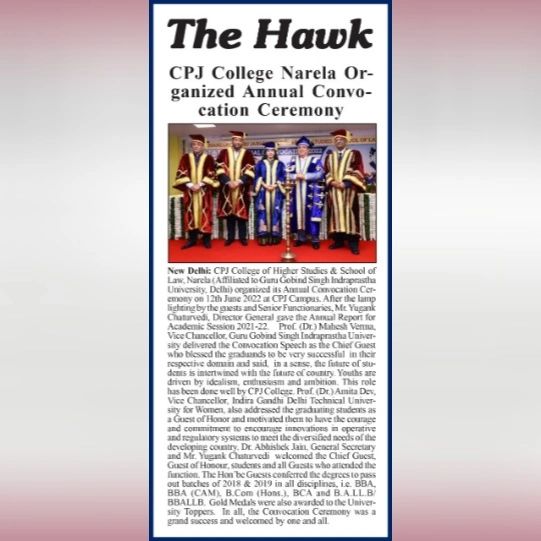 Convocation 2022 <br> The Hawk