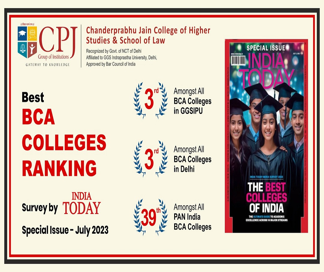 India Today – Best BCA Colleges Ranking Survey 2023 – published in July-2023 issue of India Today Magazine!!