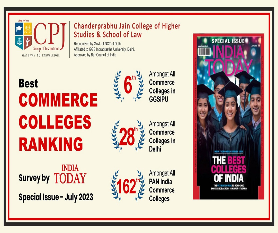 India Today – Best Commerce Colleges Ranking Survey 2023 – published in July-2023 issue of India Today Magazine!!